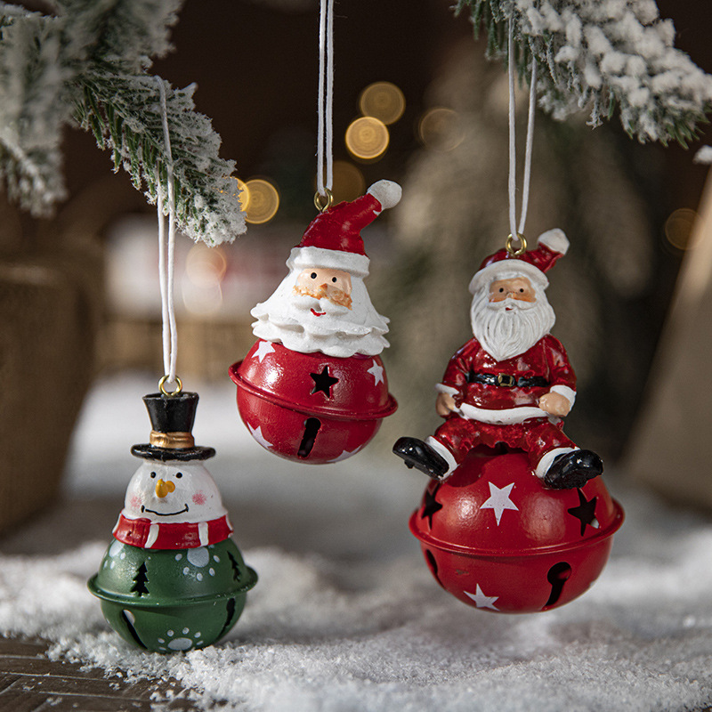 Iron Bell Painted Pendant Christmas Tree Decorations