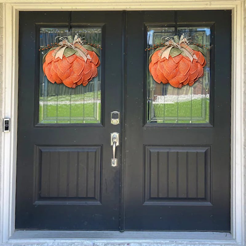 Handmade Halloween Pumpkin Wreath For Front Door