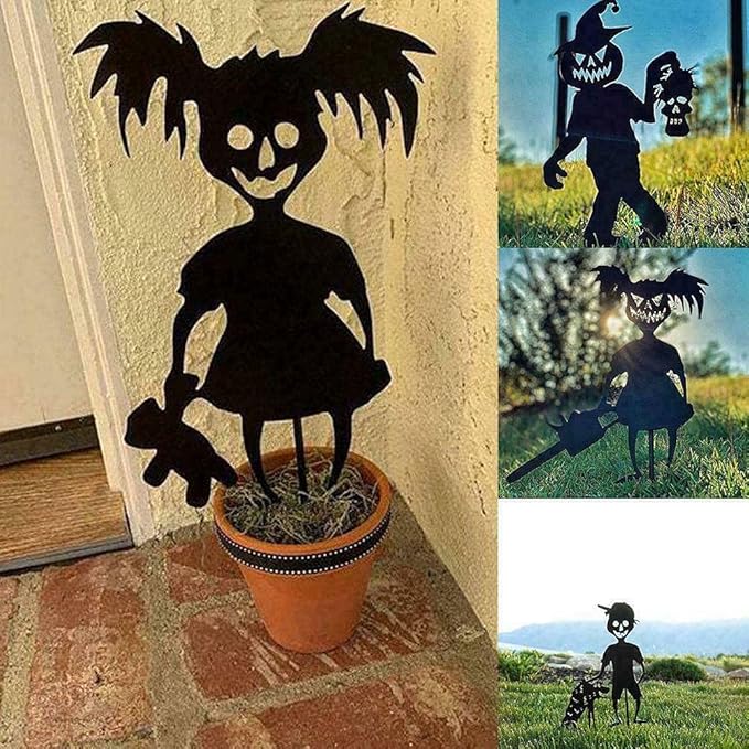 Zombie Kid Garden Sign | Metal Art