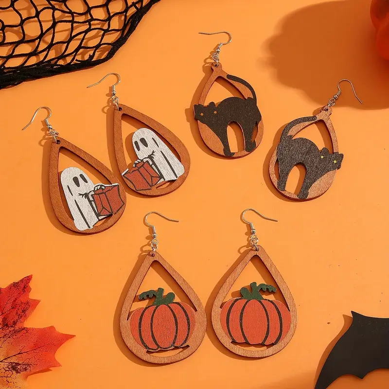 🎃Halloween Wooden Earrings