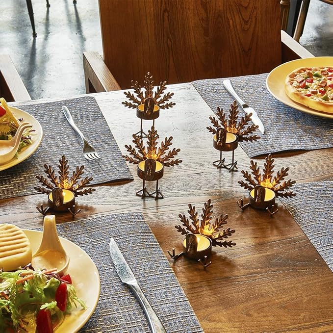 Handmade Metal Turkey Tea Light Candle Holder | Thanksgiving Decor