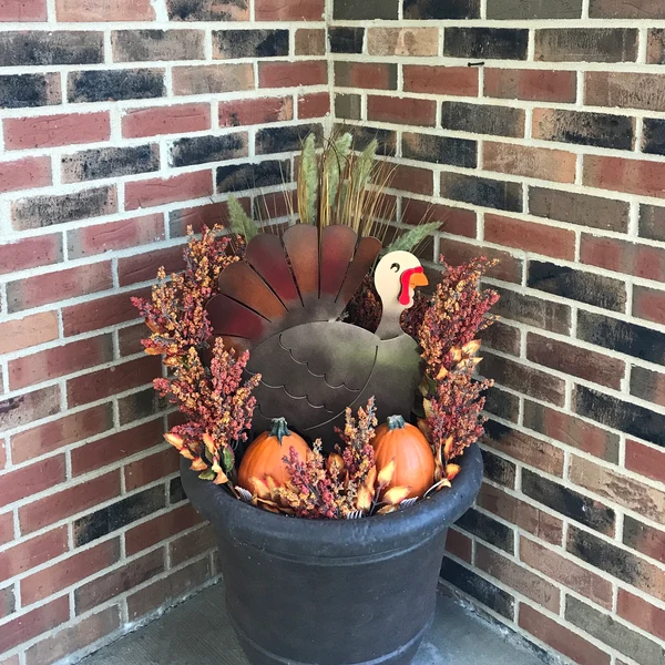 Metal Turkey Garden Stake | Metal Art | Thanksgiving Decor