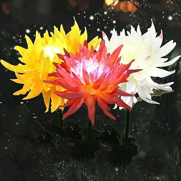 31.5" Chrysanthemum Solar Garden Stake LED