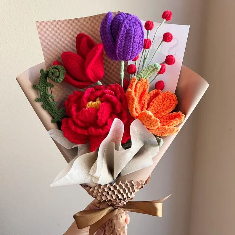 Crochet Sunflower Bouquet | Christmas Gift | Handmade Gift