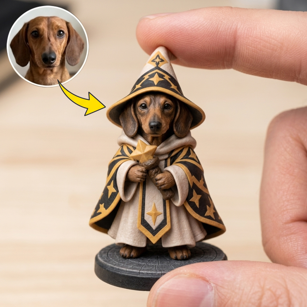 Custom 3D Pet Figurine – Fantasy RPG Style