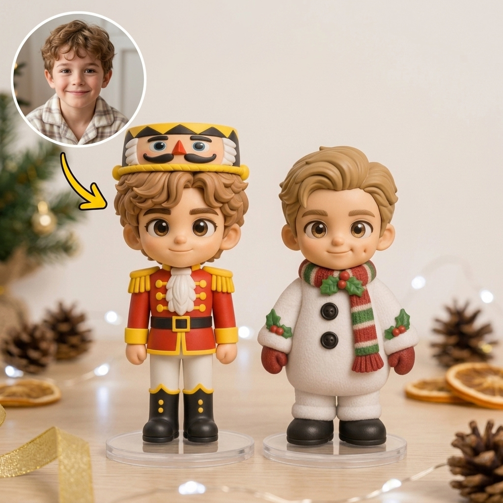 Custom 3D Cartoon Christmas Figurine