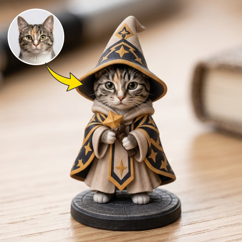 Custom 3D Pet Figurine – Fantasy RPG Style
