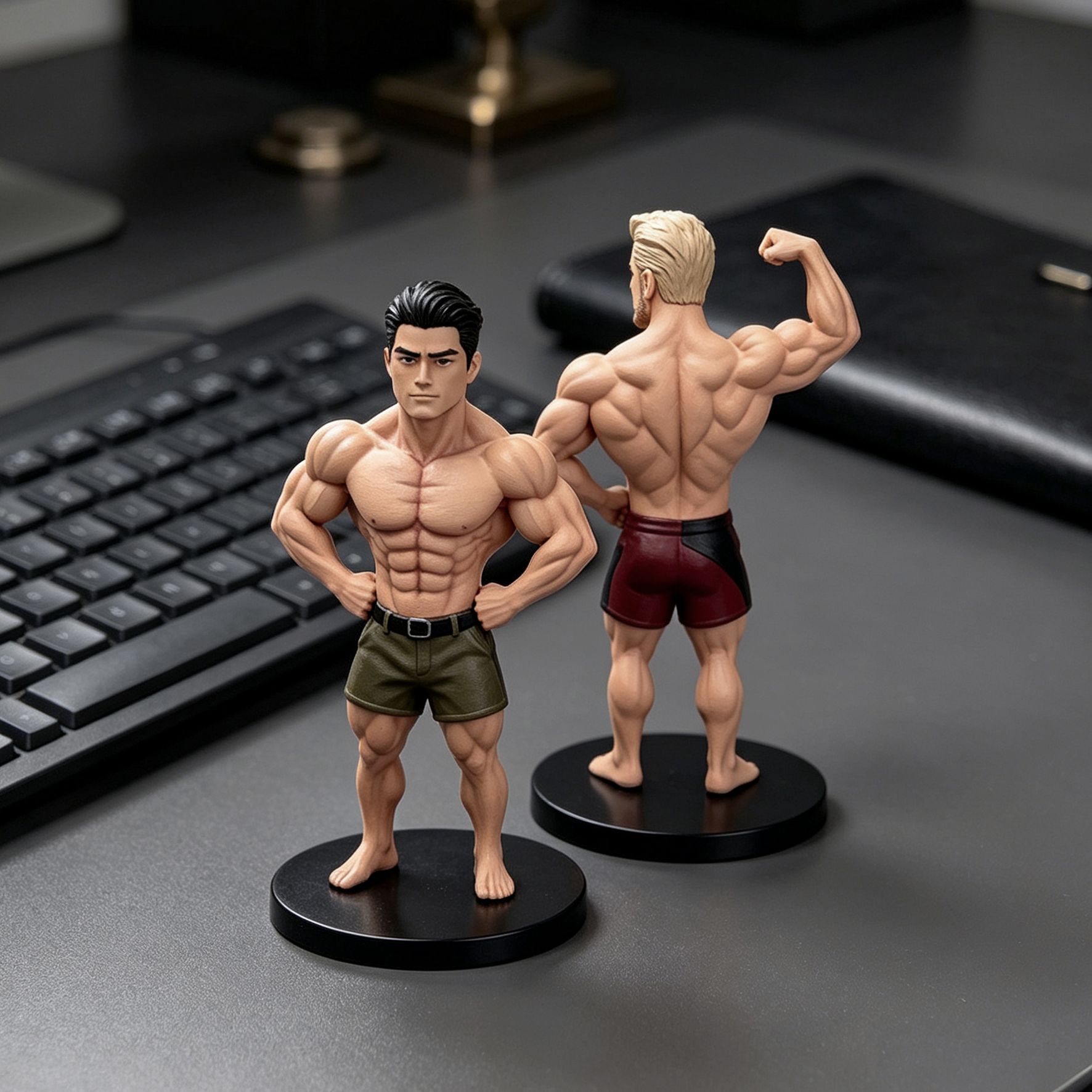 Custom 3D Printed Muscular Male Figure Figurine | Resin material, Suitable for Cars and Offices (Dashboard/Desktop), Gift For Him/Dad/Husband/Boyfriend