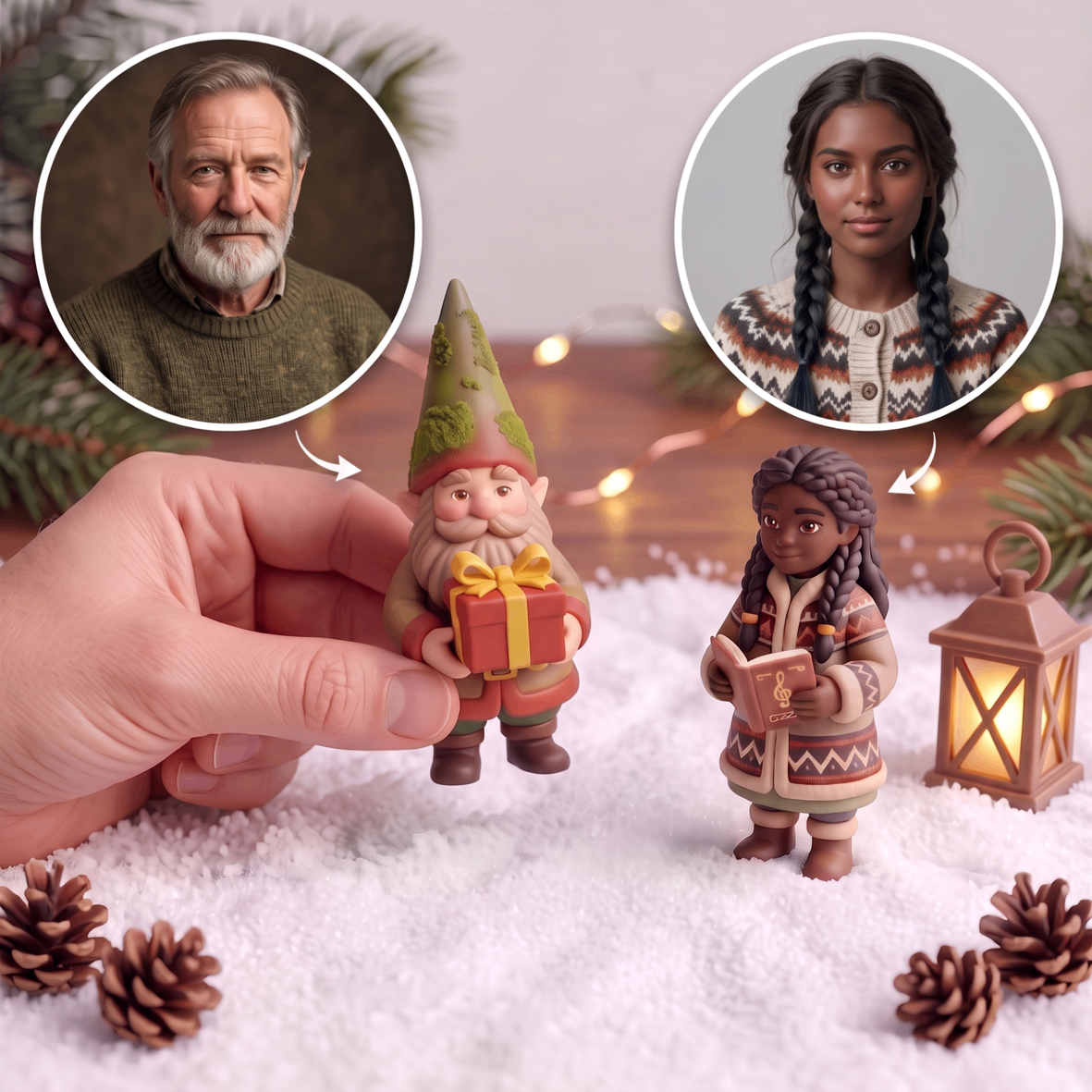 Custom 3D Christmas Character Figures Figurine