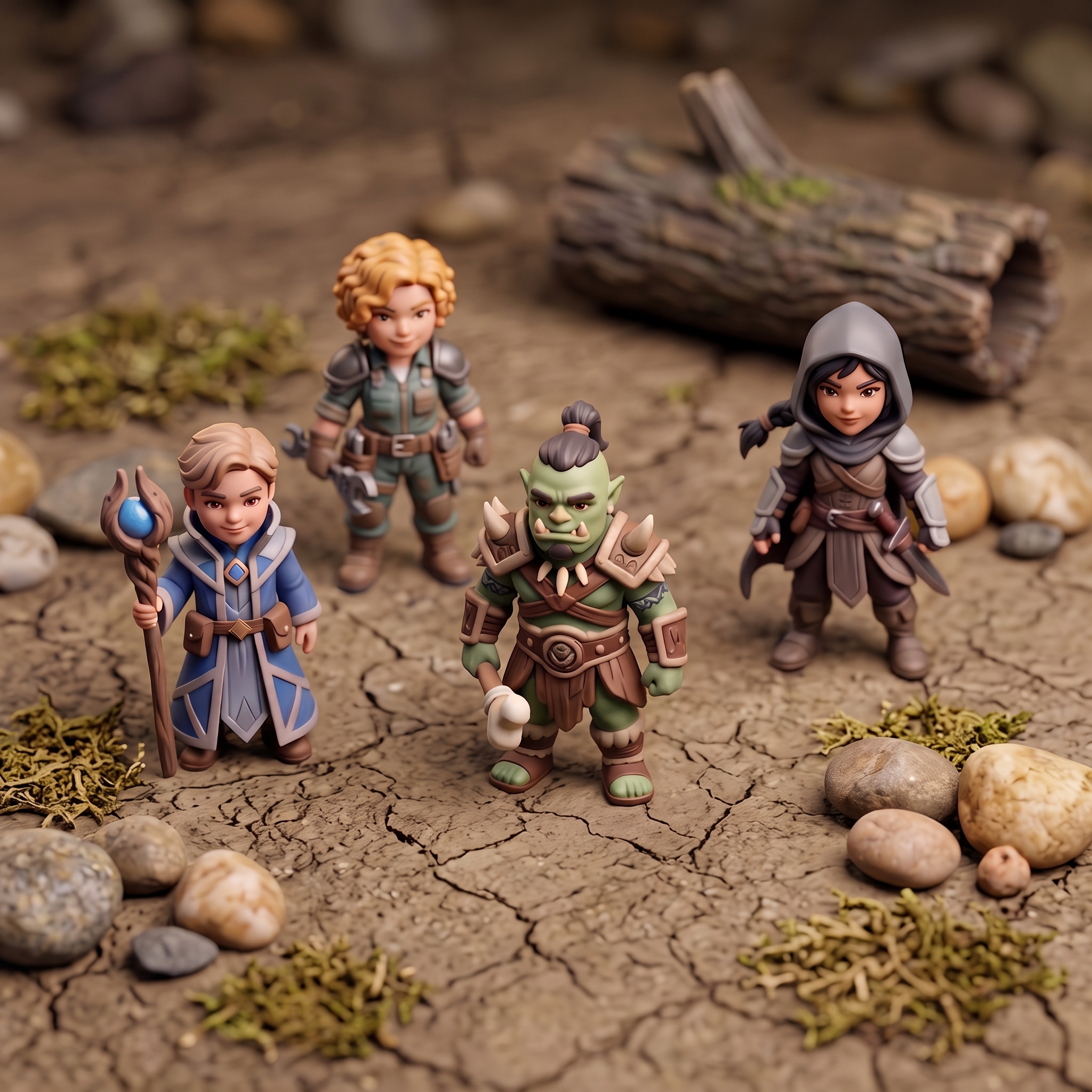 Custom 3D Character Figures Figurine – Fantasy RPG Style