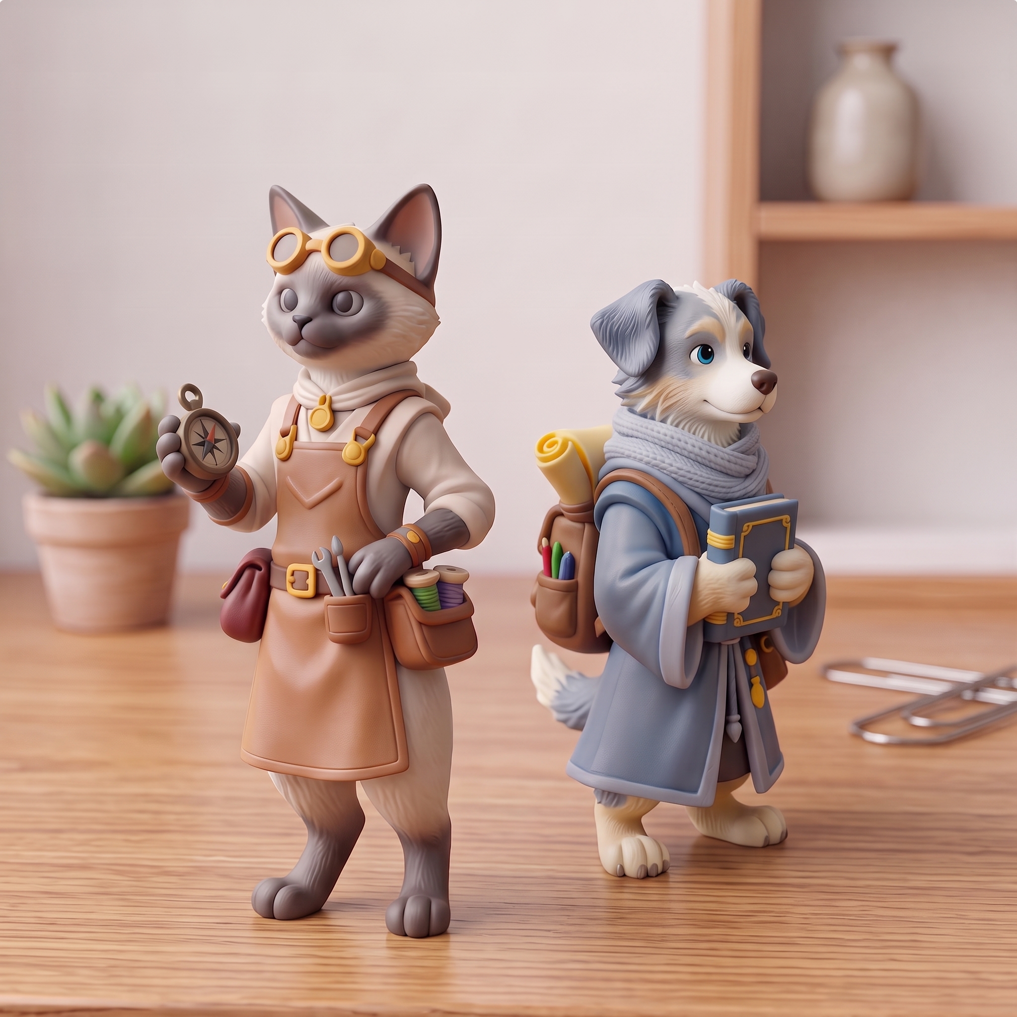 Customizable Pet Anthropomorphic Desk Figurine –  Fantasy Style