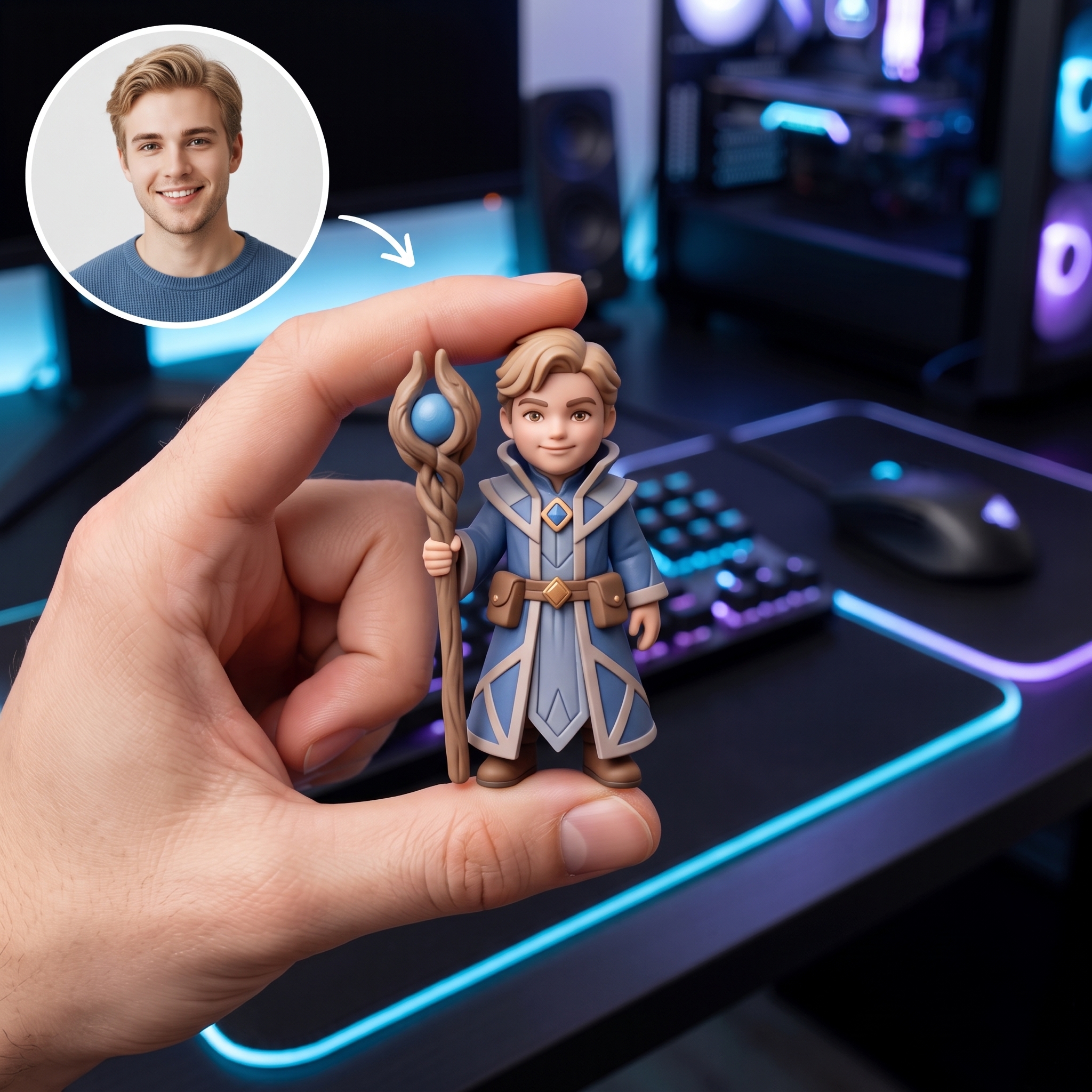 Custom 3D Character Figures Figurine – Fantasy RPG Style
