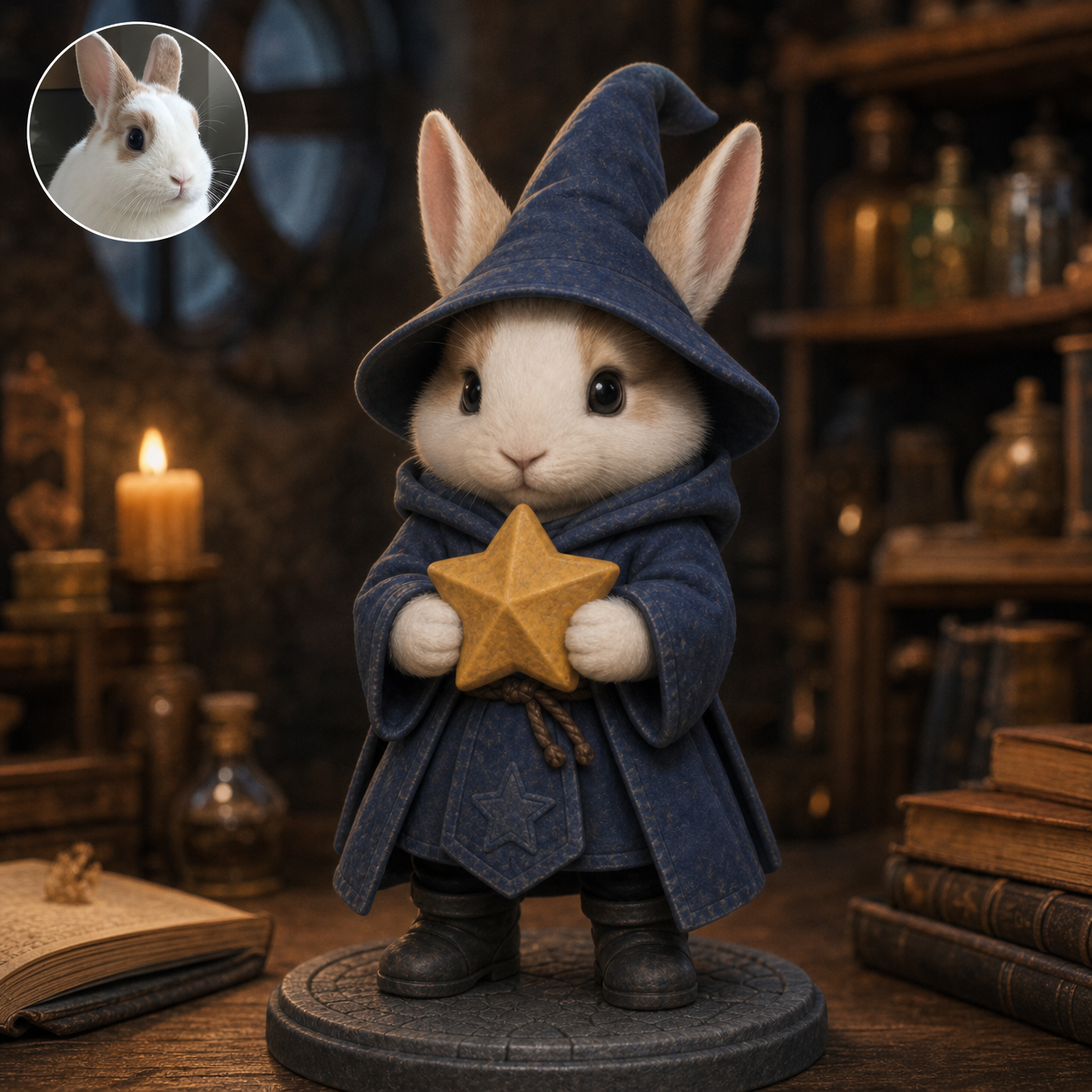Custom 3D Pet Figurine – Fantasy RPG Style