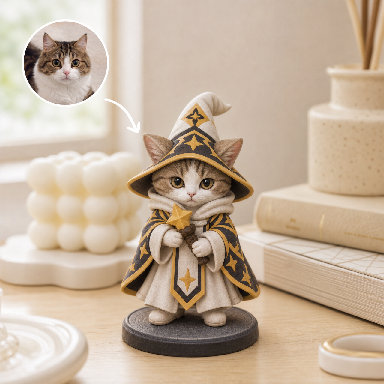 Custom 3D Pet Figurine – Fantasy RPG Style