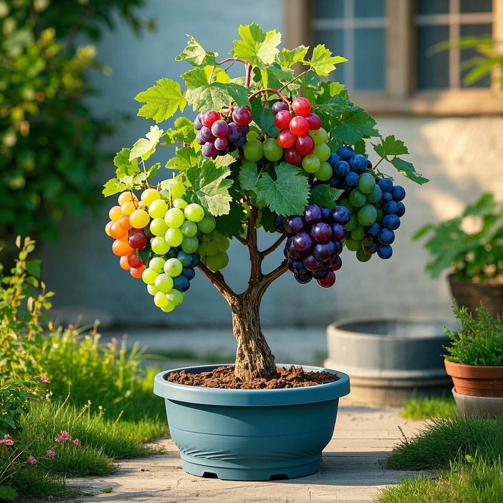 🍇Цветни гроздови семки в саксии - черни, розови, дъгови, зелени