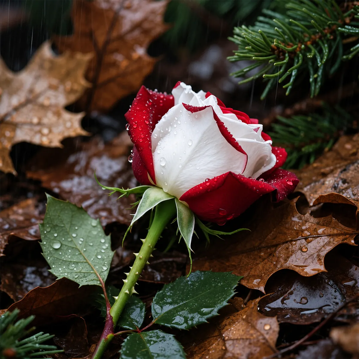 🌹 Semena červeno-bílých dvoubarevných růží – vzácné dvoubarevné zahradní květy