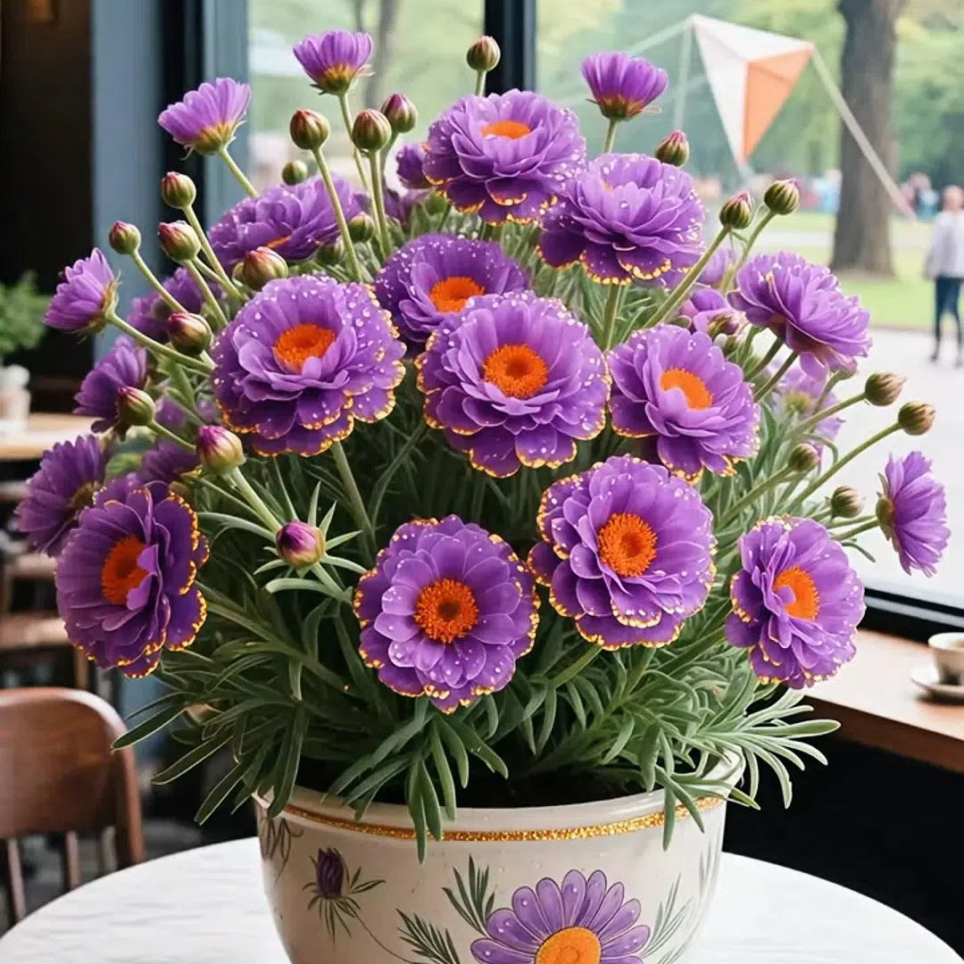 Златна дантелена портулака🌸✨ Разкошни двойни цветове за безпроблемно лято