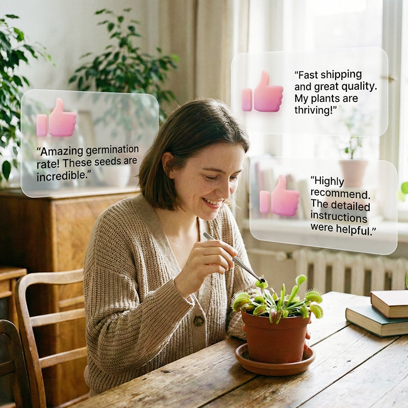 🌱【Невероятни семена на венерина мухоловка】—Отгледайте си собствено миниатюрно месоядно чудовище!😱🌿