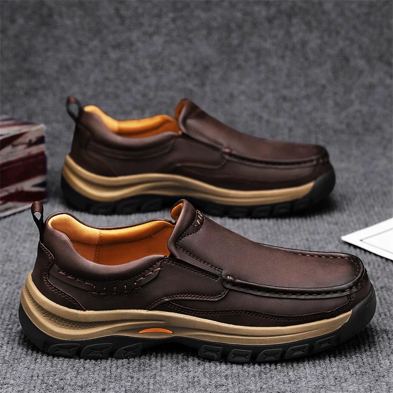VECTOSOLE Men’s Handcrafted Cowhide Orthopedic Outdoor Loafers 