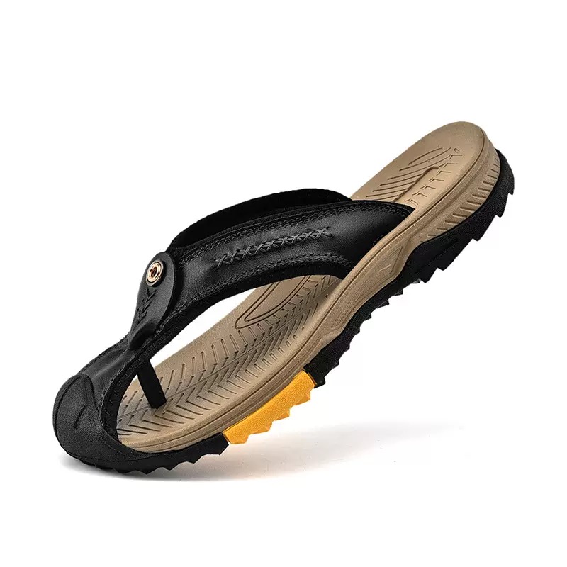 Men Handmade Cowhide Orthopedic Sandals