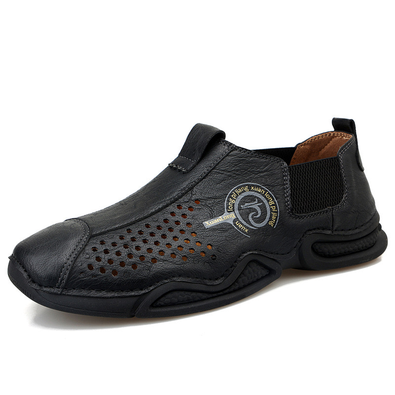 VECTOSOLE Men’s Handmade Cowhide Breathable Loafers – Handcrafted with Arch Support
