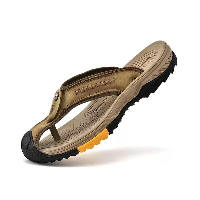 Men Handmade Cowhide Orthopedic Sandals
