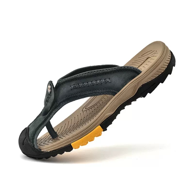 Men Handmade Cowhide Orthopedic Sandals