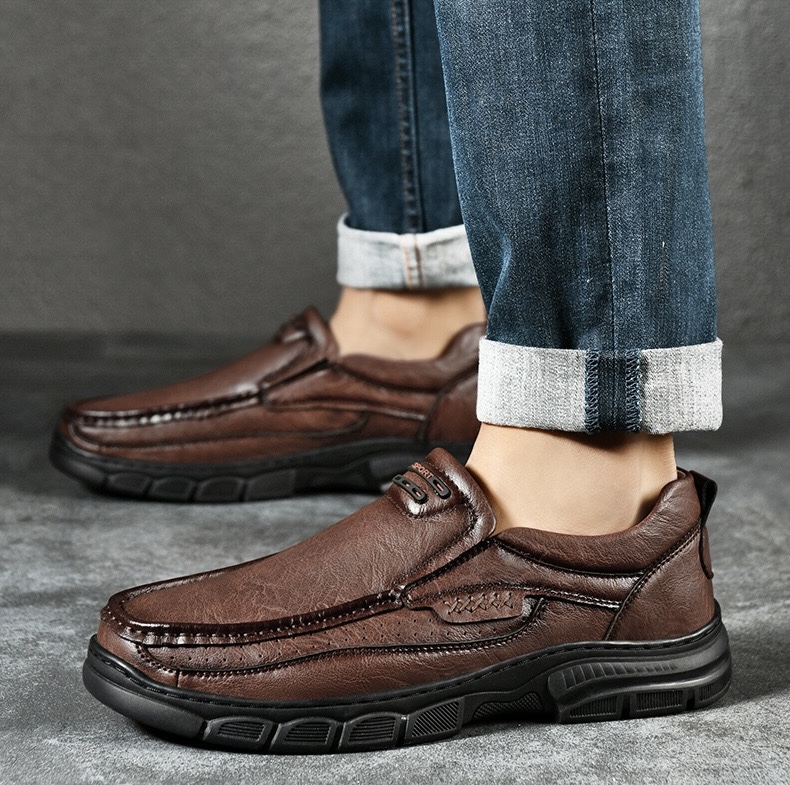 Men's Handmade Cowhide Orthopedic Loafers by VECTOSOLE 
