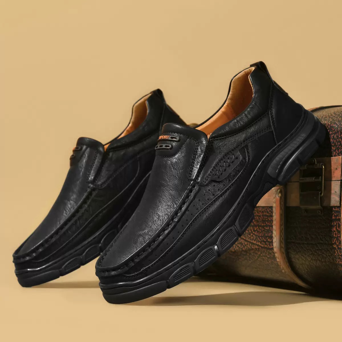 Men's Handmade Cowhide Orthopedic Loafers by VECTOSOLE 