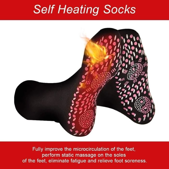 GARB® Unisex Heated Socks Anti-slip Warm Massaging Stockings