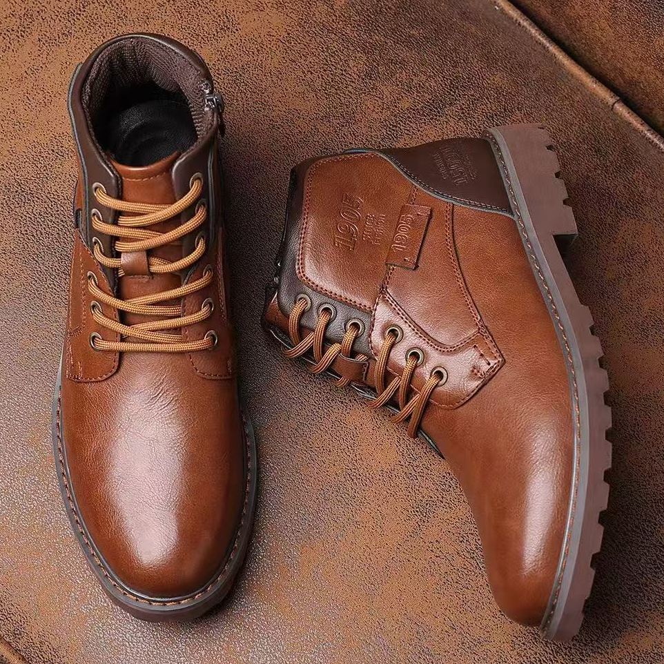 Handmade Orthopedic Men’s Shoes – Leather Upper, Arch & Heel Support