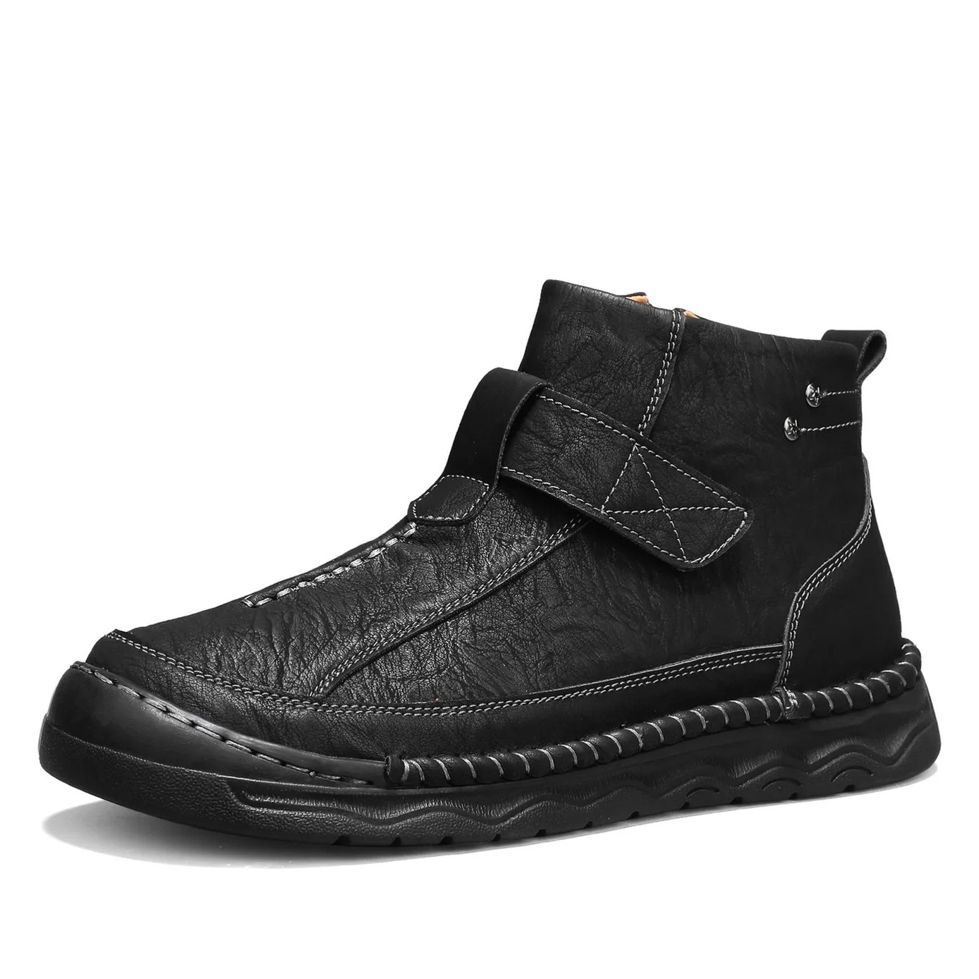 Comfort Fit Leather Sneakers – Handcrafted with Shock Absorption