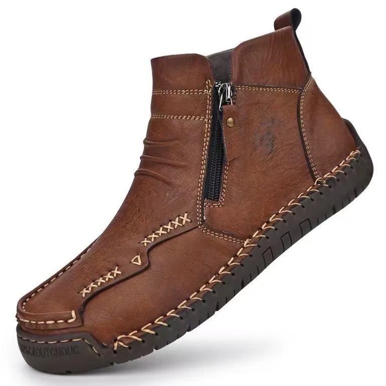 Handcrafted Leather Ankle Boots – Comfort Fit & All-Day Support
