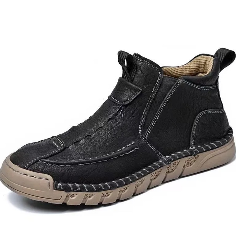 Men’s Orthopedic Leather Boots – Wide Toe Box & Arch Support Design