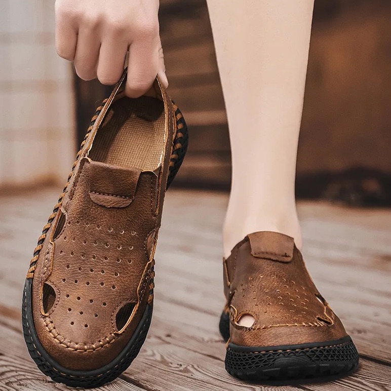 Men's Anti-Slip Hollow Breathable Sandals