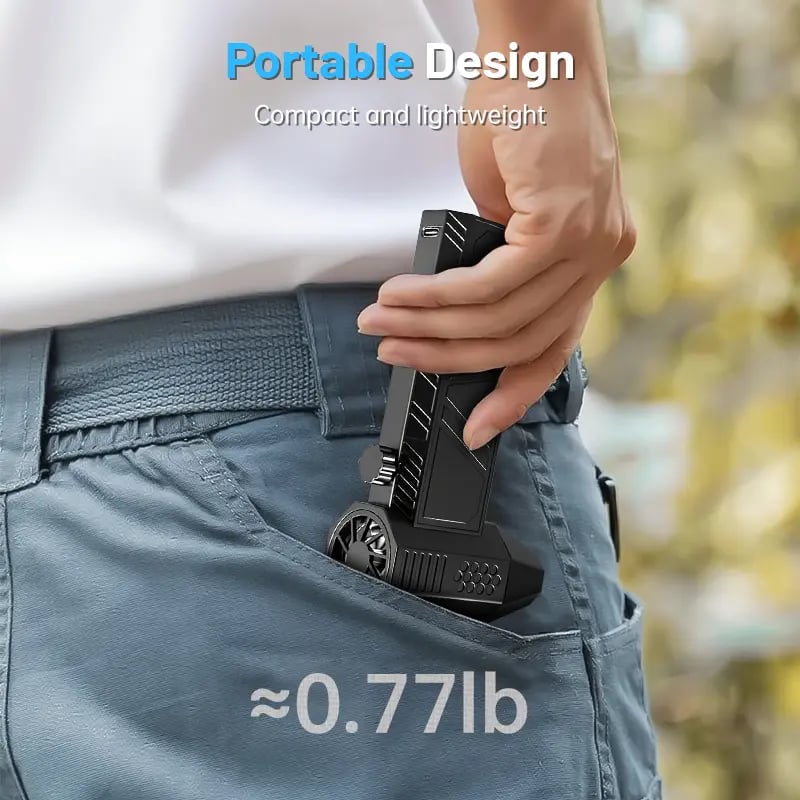 Portable cordless blower for outdoor camping fire