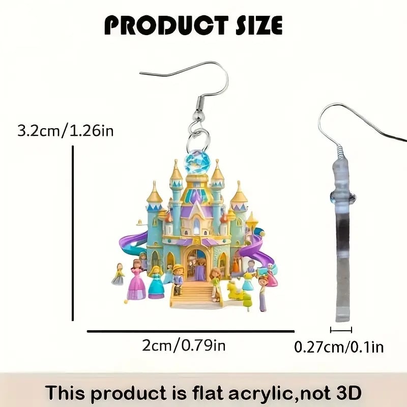 🏰Elegant Castle Drop Earrings ✨