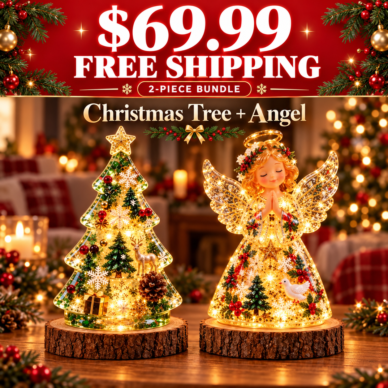 🎄 DIY Christmas Tree Night Light Kit — 💕 Step-by-Step Guide Included