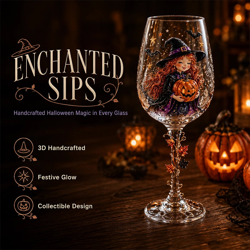 🔥🎁Halloween 3D Stemmed Wine Goblet✨