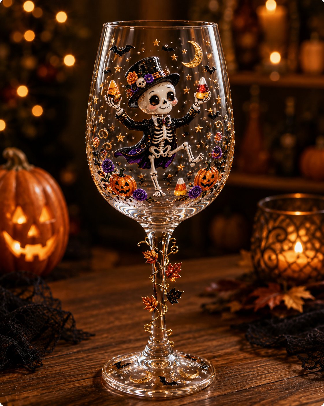 🔥🎁Halloween 3D Stemmed Wine Goblet✨