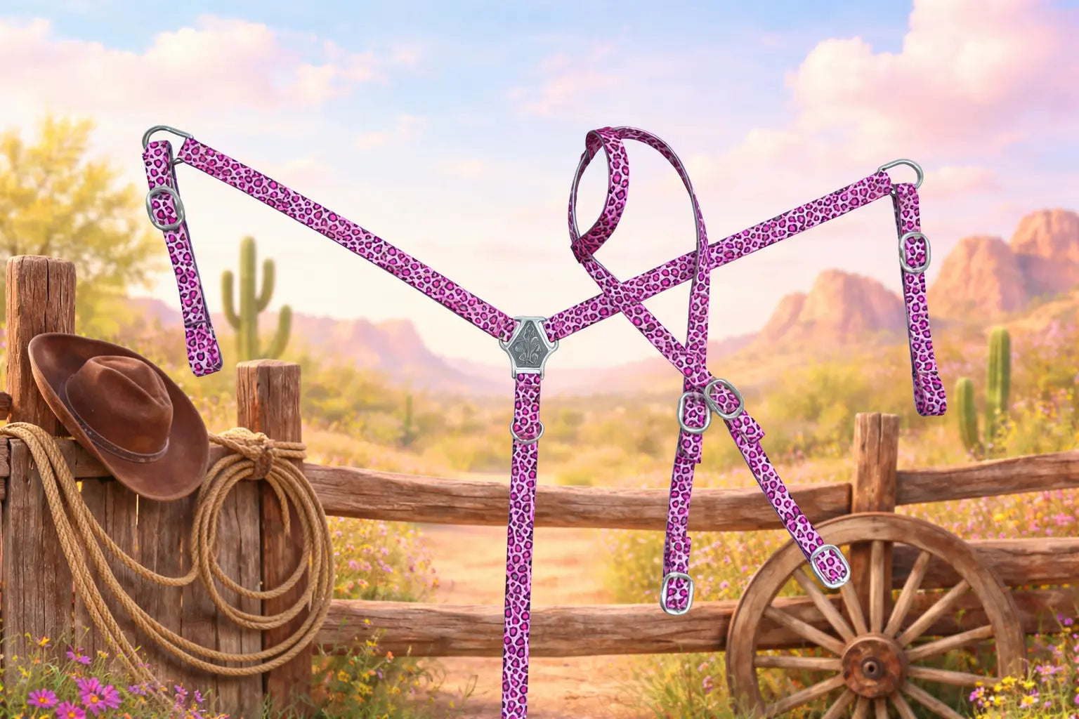 Nylon One Ear Headstall & Breast Collar Tack Set