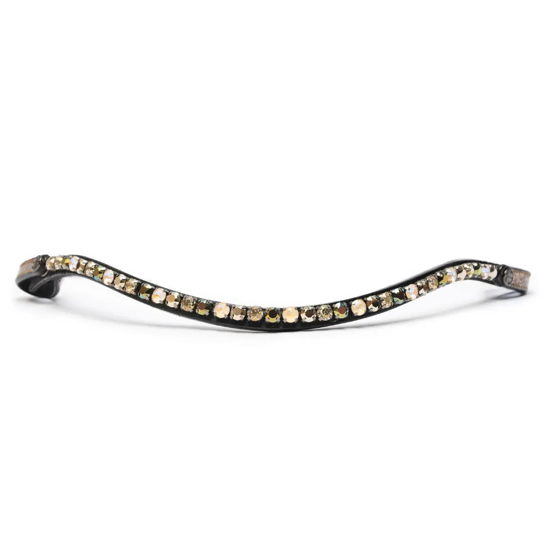 Crystal Slimline Browband with Snaps