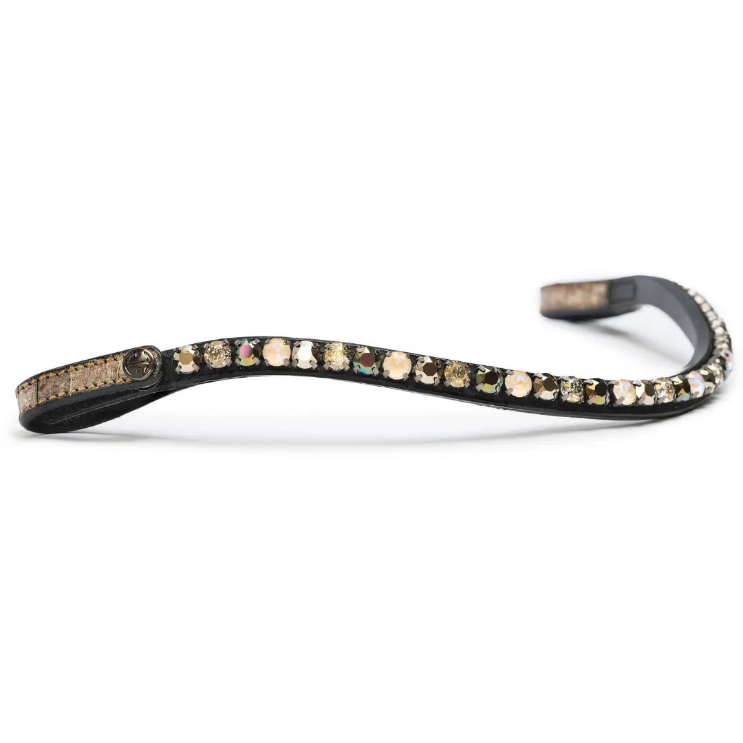 Crystal Slimline Browband with Snaps