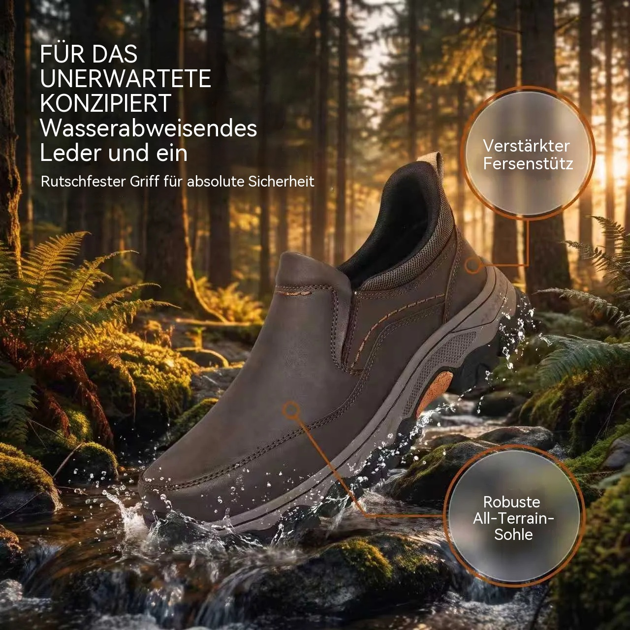 MANTRAFF® Orthopädische Herren-Gehschuhe aus echtem Leder