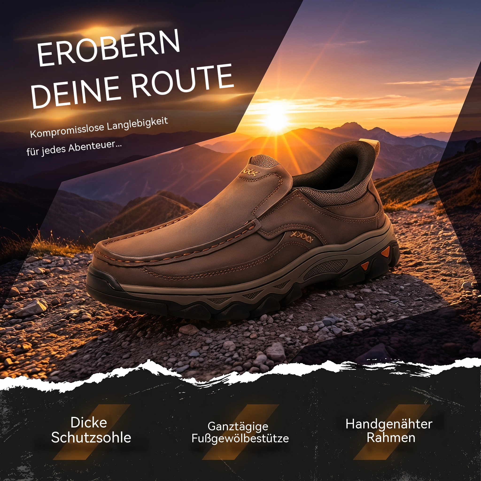 MANTRAFF® Orthopädische Herren-Gehschuhe aus echtem Leder