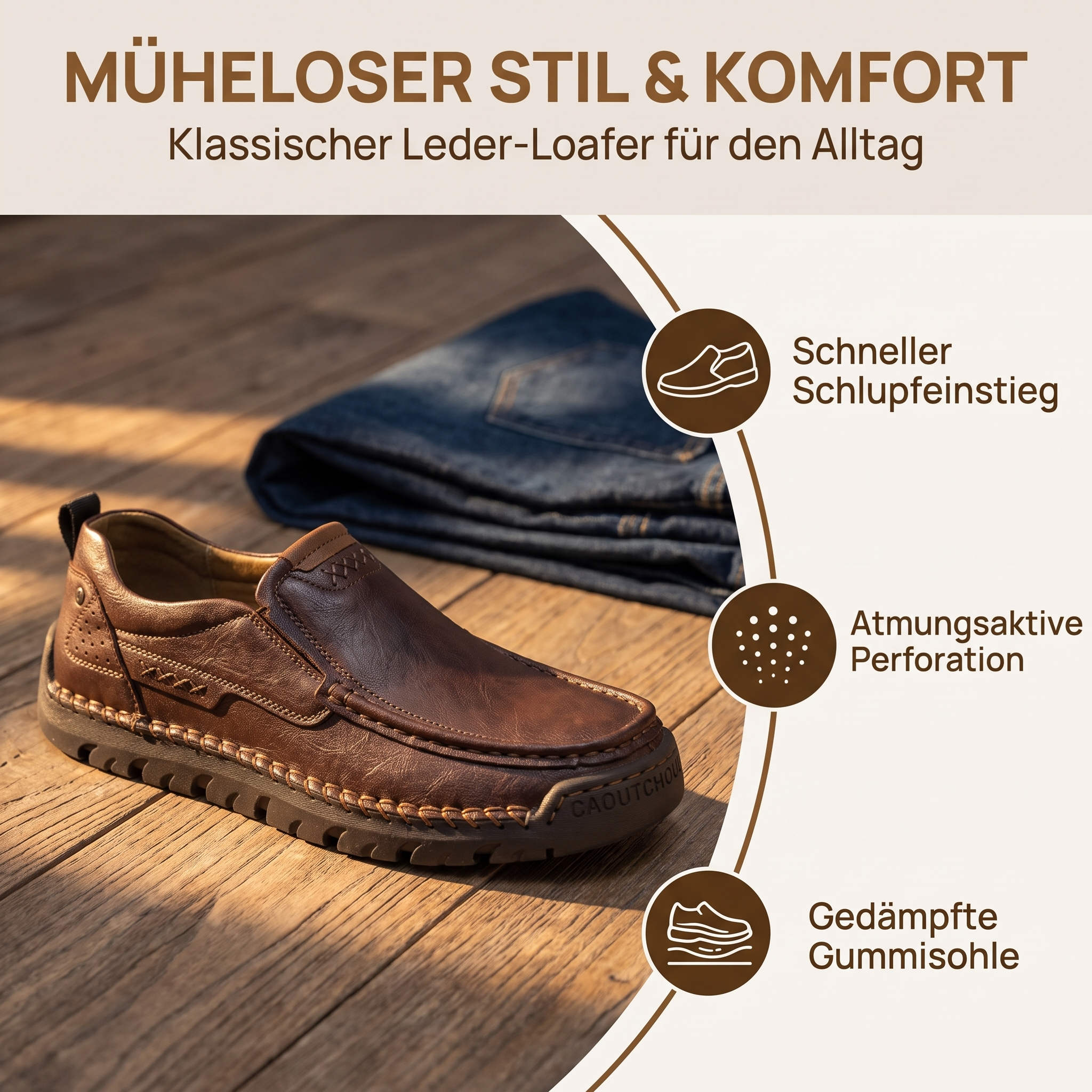 MANTRAFF® Orthopädische Herren-Slipper aus Rindsleder – handgefertigt
