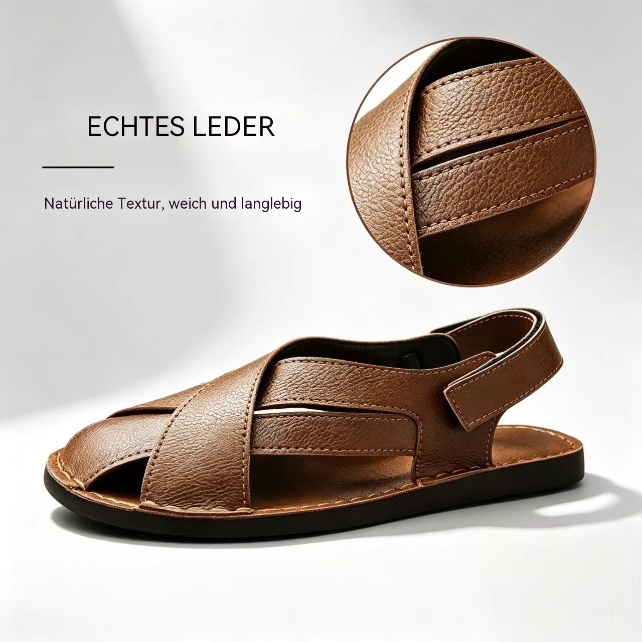 ⏰ Letzter Tag! 45 % Rabatt 🔥 MANTRAFF® Damen-Sandalen aus Echtleder mit geschlossener Zehenpartie