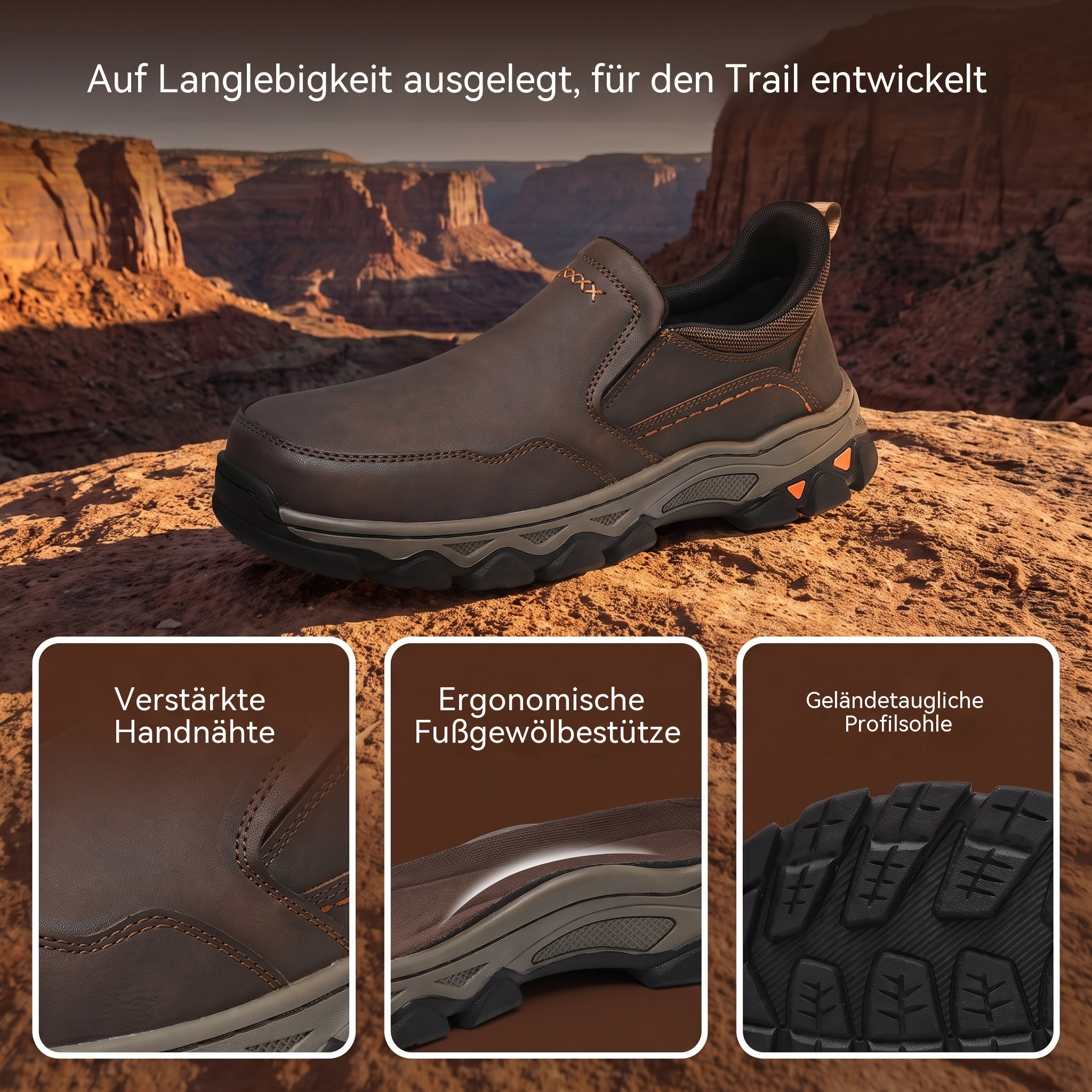 MANTRAFF® Herren-Outdoor-Walking-Schuhe zum Hineinschlüpfen
