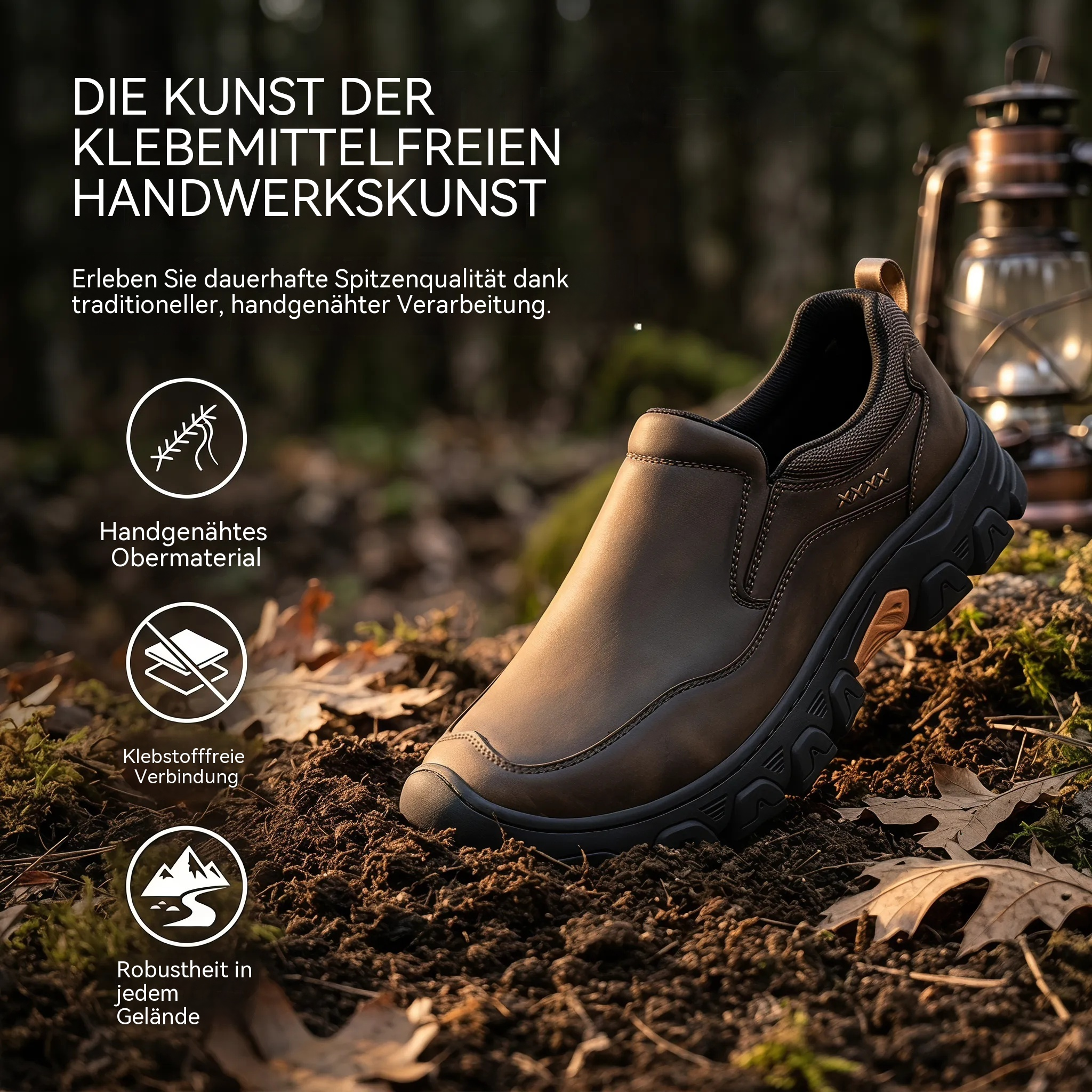 MANTRAFF® Herren-Outdoor-Arbeitsschuhe zum Hineinschlüpfen – Freizeit-Wanderschuhe mit Fußgewölbestütze