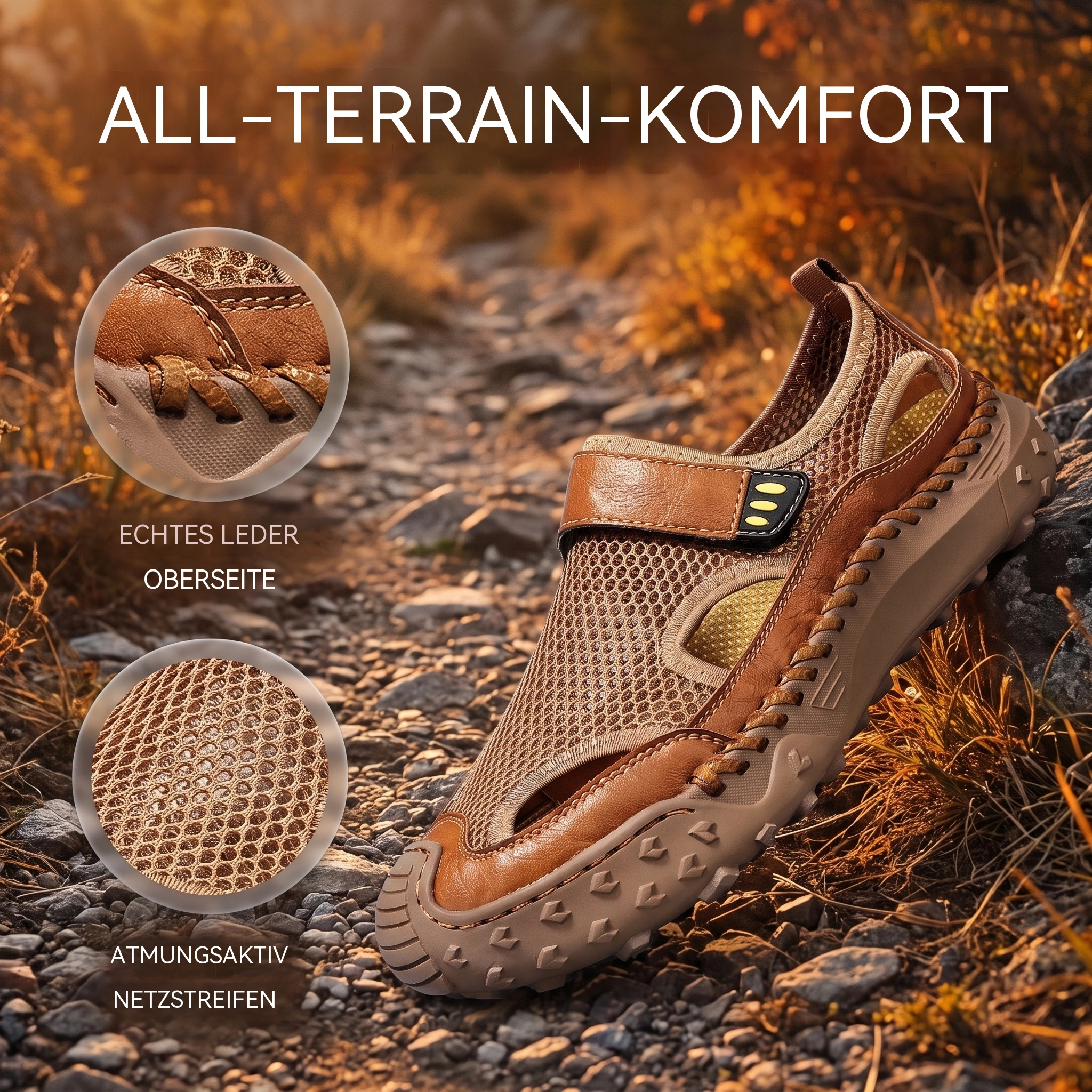 ⏰Letzter Tag! 45 % Rabatt🔥 MANTRAFF® Atmungsaktive Damen-Sandalen aus Echtleder und Mesh